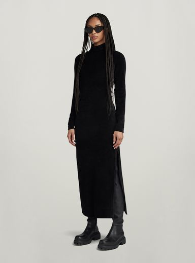 Velvet Slit Dress
